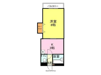 エトランゼ(1K/4階)の間取り写真