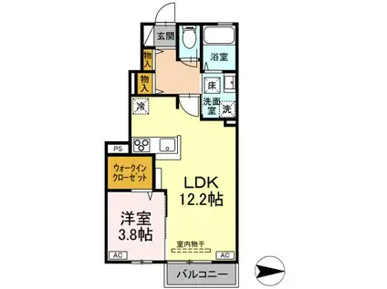 コリーナ エステコリーナ ノルテ コリーナ エステ(1LDK/1階)の間取り写真