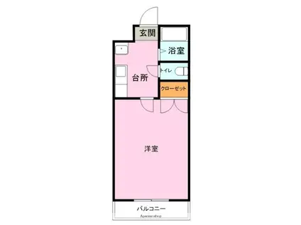 レトゥールビヨン(1K/3階)の間取り写真