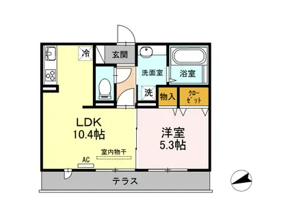 LSY 57(1LDK/2階)の間取り写真