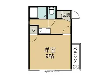 ファミリア光陽台(1K/3階)の間取り写真