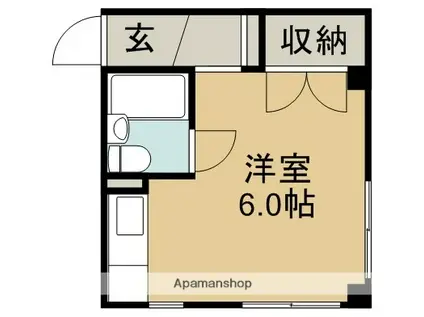 鎌田ビル(ワンルーム/2階)の間取り写真