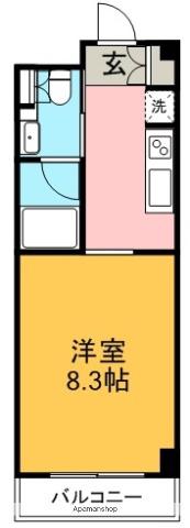 AVIEW(1K/3階)の間取り写真