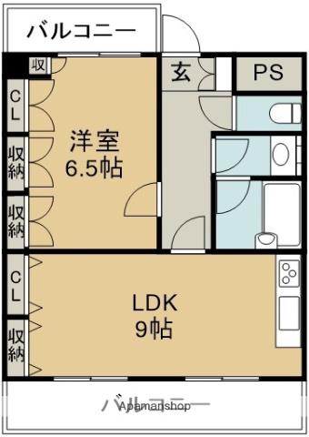 ダイアパレス佐古三番町(1LDK/12階)の間取り写真