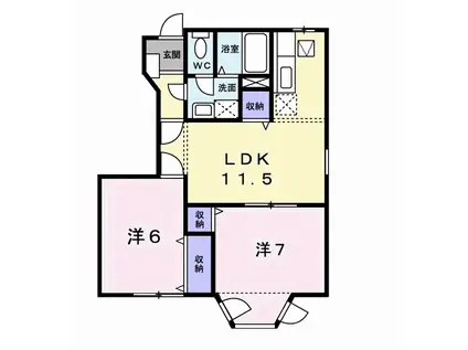 フィールドビ-チ3(2LDK/1階)の間取り写真