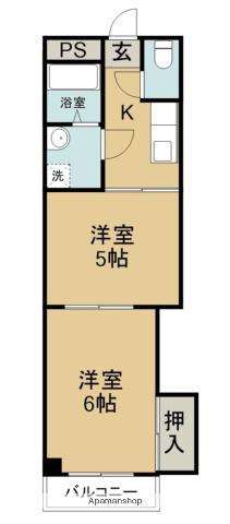 フォレストハイツ(2K/2階)の間取り写真