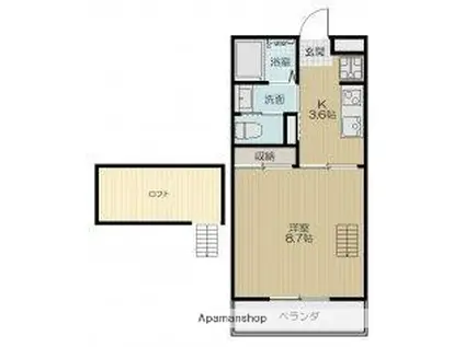 JENKS VILLA(1K/4階)の間取り写真