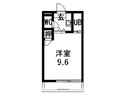 シャトル昭和町(1K/4階)の間取り写真