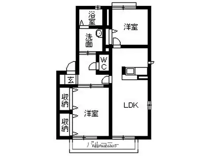 シャーメゾンF1(2LDK/1階)の間取り写真