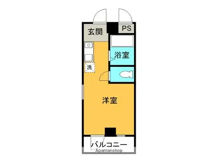 サンステージ山城(ワンルーム/4階)の間取り写真