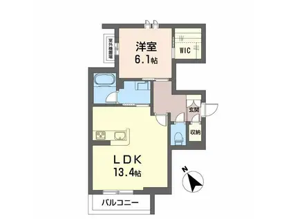 ベレオ北常三島 BELS認証(1LDK/3階)の間取り写真