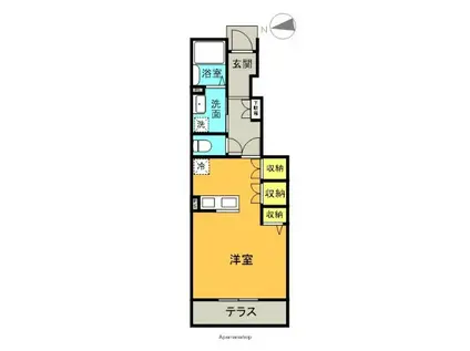 ブライト羽ノ浦A(ワンルーム/1階)の間取り写真