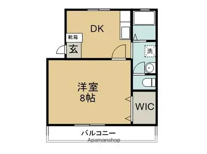 ブライトンフラットⅠ(1DK/1階)の間取り写真