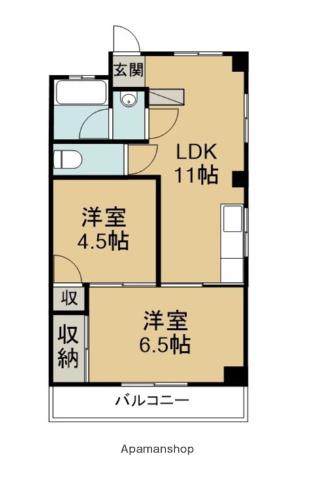 富永マンション(2LDK/2階)の間取り写真
