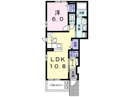 エトワール・K(1LDK/1階)の間取り写真