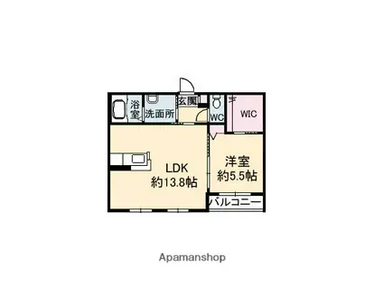シャーメゾンツインズ(1LDK/2階)の間取り写真
