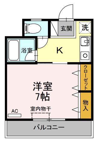ルミナスコート(1K/2階)の間取り写真