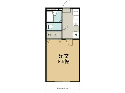 エクラフェリーク(1K/2階)の間取り写真