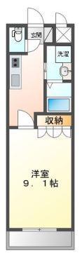 パークヒルズ庄町(1K/2階)の間取り写真
