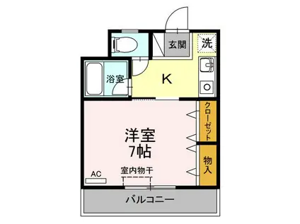 ルミナスコート(1K/2階)の間取り写真