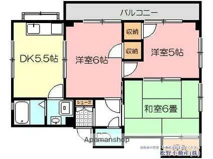 ソニックビル(3DK/3階)の間取り写真