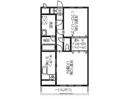 エスペランサーⅠ(1LDK/2階)の間取り写真