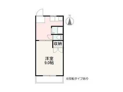 ホームズ1(1K/4階)の間取り写真