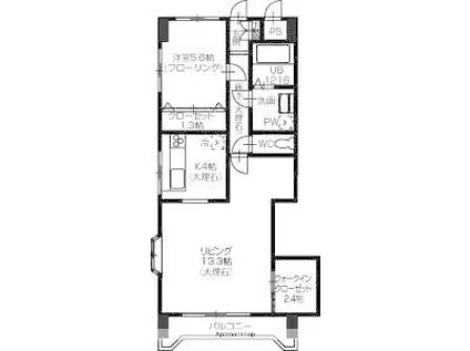 エスペランサーⅡ(1LDK/2階)の間取り写真