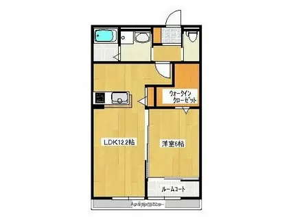 コンフォートヒルズ(1LDK/1階)の間取り写真