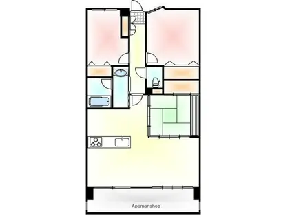 アルファパーク栗林駅南(3LDK/10階)の間取り写真