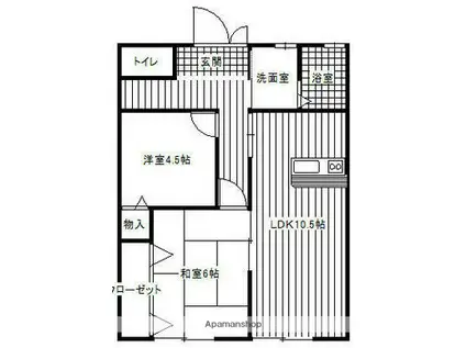 宮北ハイツ(2LDK)の間取り写真