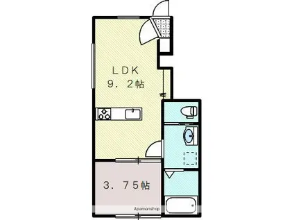 LUMIELE仏生山(1LDK/1階)の間取り写真