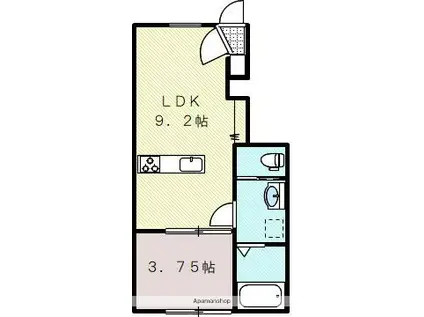 LUMIELE仏生山(1LDK/1階)の間取り写真