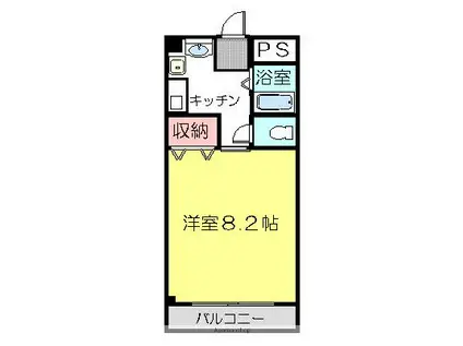 泉川マンション(1K/2階)の間取り写真
