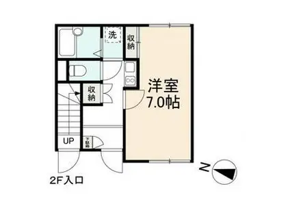 メゾン一刻 工学部南(1K/1階)の間取り写真