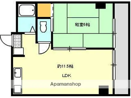 コンフォール錦町(1LDK/5階)の間取り写真