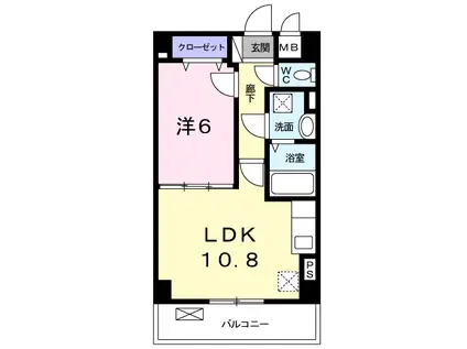 エトワールⅢ(1LDK/2階)の間取り写真