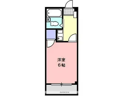 スズカ三木(1K/3階)の間取り写真