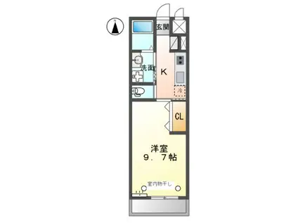 キャトルセゾンⅠ(1K/1階)の間取り写真