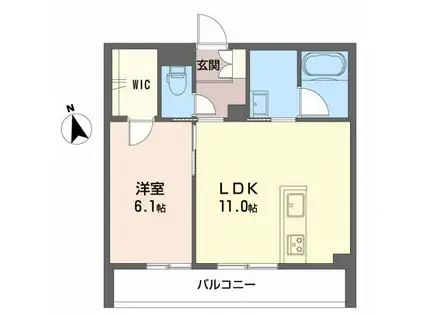 ザイテグラウベン(1LDK/3階)の間取り写真