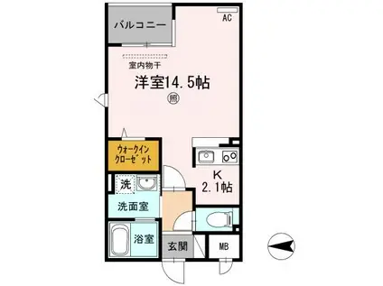 MANY FIELDS DX(ワンルーム/3階)の間取り写真