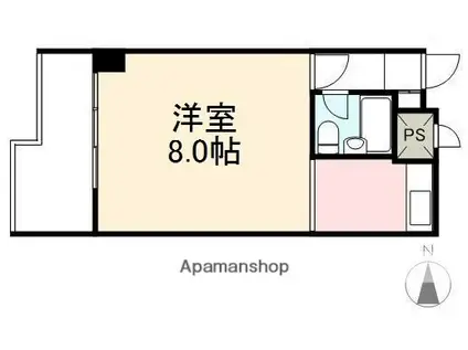 藤塚コーポラス(1K/5階)の間取り写真