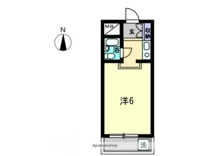 アルファ宮脇町(1K/4階)の間取り写真