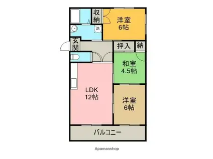 アーバンコート(3LDK/2階)の間取り写真