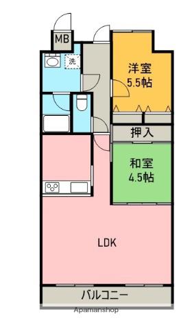 エアーズ港町(2LDK/3階)の間取り写真