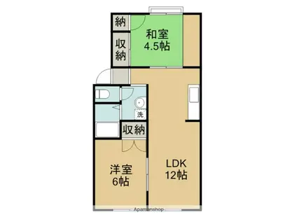ルミエール10(2LDK/1階)の間取り写真