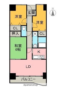 アイビー館(3LDK/2階)の間取り写真