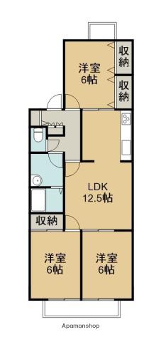 レーベンハイムⅡ(3LDK/1階)の間取り写真
