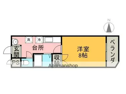 ナデシコハイツ(1K/1階)の間取り写真