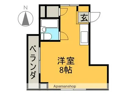 コーポ新玉(ワンルーム/1階)の間取り写真